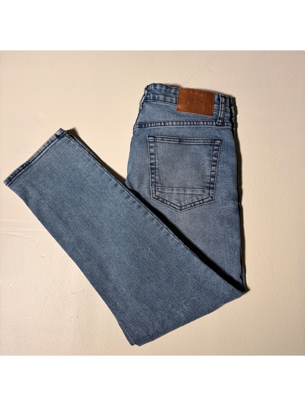 MBX Premium Denim Goods Jeans Mens 34x30 Slim Taper Stretch Denim